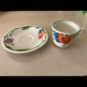 Villeroy and Boch Amapola set of cup and saucer